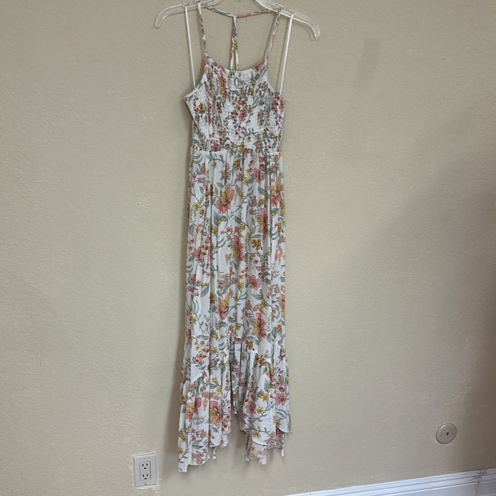 Free People Floral Midi Dress - White and Pink - Picture 6 of 9